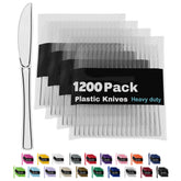 Heavy Duty Clear Plastic Knives | 1200 Count